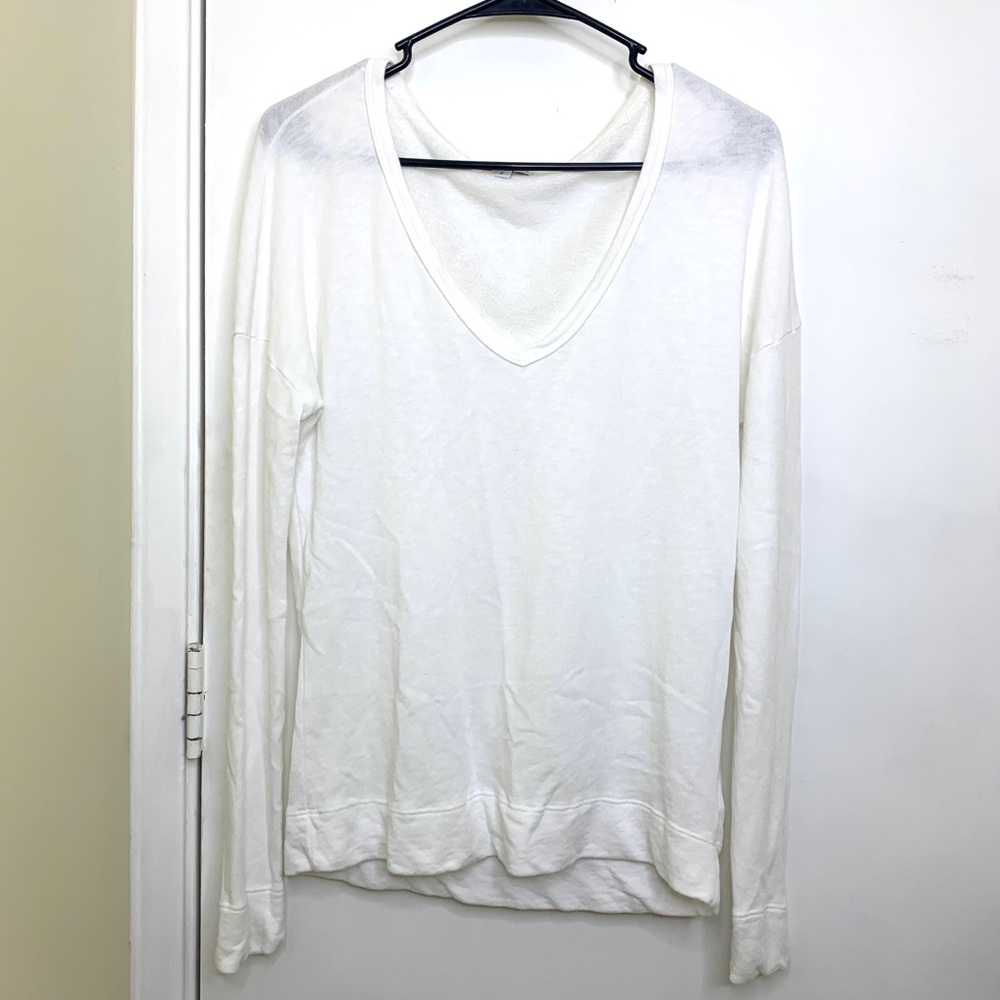 Standard James Perse White V Neck Tunic